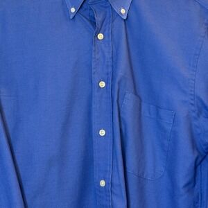 Van Heusen Oxford Dress Shirt Button‎ Down Long Sleeve Blue Mens 15 1/2 32/33